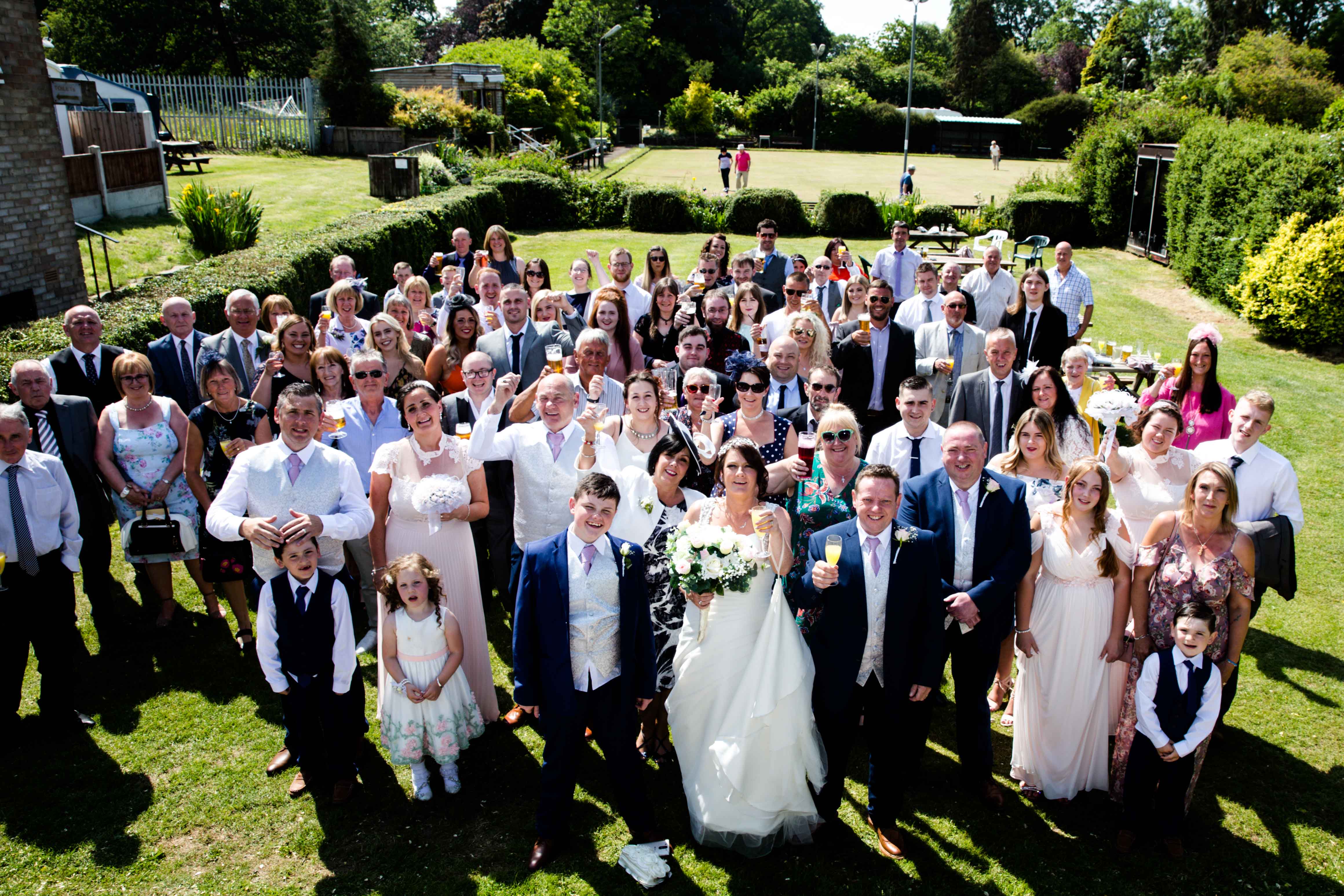 Wedding party group in Sheffield